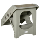 easycomfort scaletta per cani pieghevole con 4 gradini antiscivolo animali fino 20kg grigio