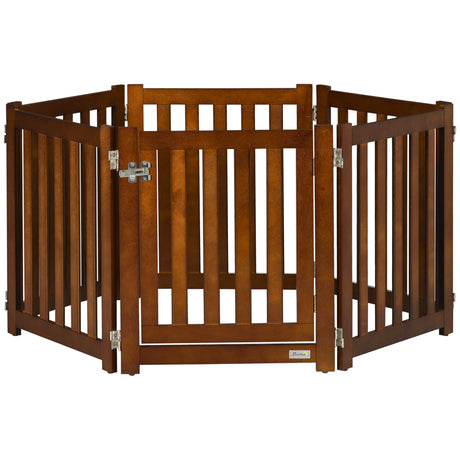 easycomfort recinto e cancellino per cani di piccola taglia a 6 pannelli design pieghevole e salvaspazio marrone