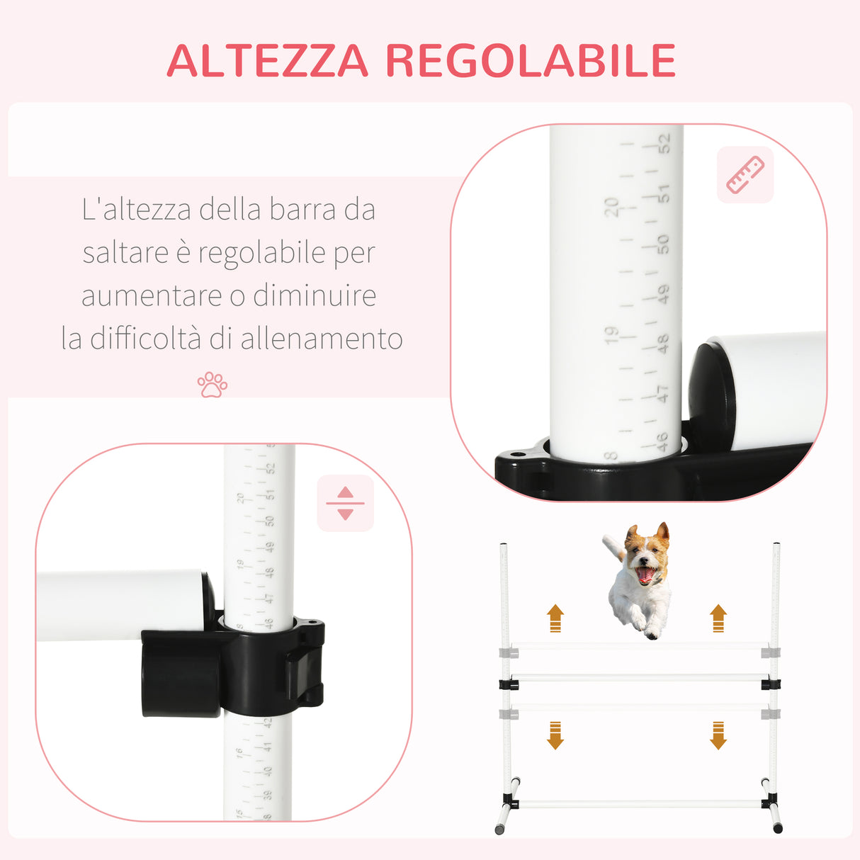 easycomfort easycomfort set 4 ostacoli agility dog per addestramento cani con sacca di trasporto