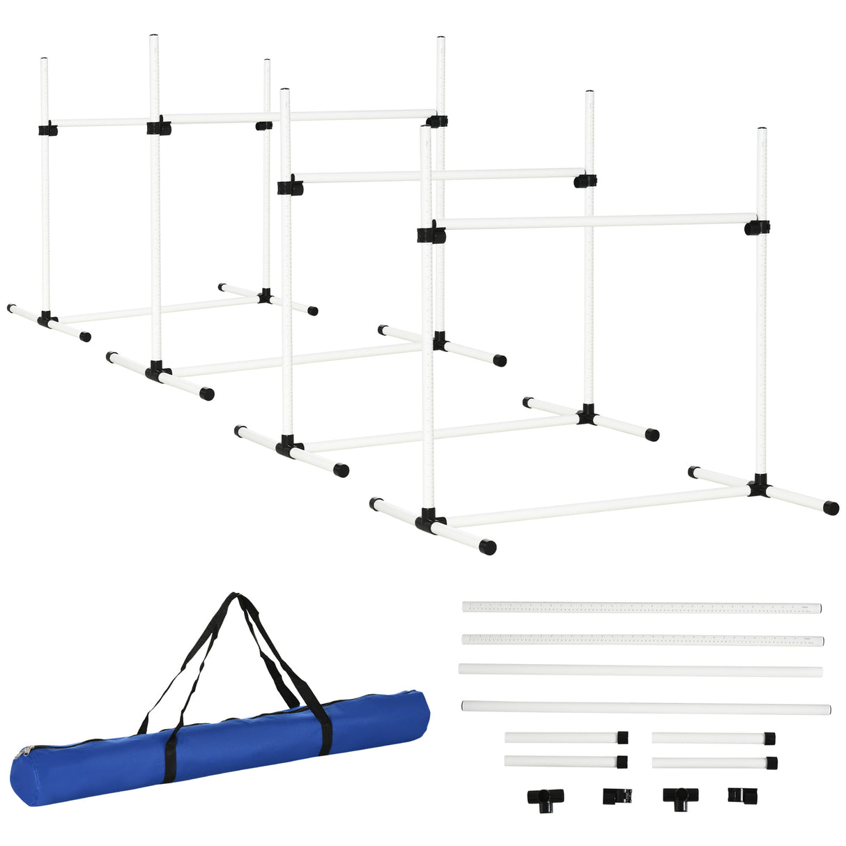 easycomfort easycomfort set 4 ostacoli agility dog per addestramento cani con sacca di trasporto