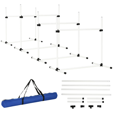easycomfort easycomfort set 4 ostacoli agility dog per addestramento cani con sacca di trasporto