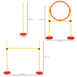 easycomfort easycomfort set agility dog con paletti ed anello regolabile per addestramento cani
