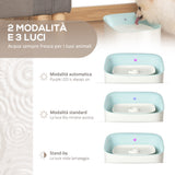 easycomfort easycomfort fontanella per gatti e cani da 3l con filtro a carboni luce led e sensore di movimento bianco