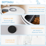 easycomfort easycomfort distributore automatico cibo cani e gatti 6 pasti ciotole con timer e display led a batterie dispenser cibo per piccoli animali con musica