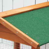 easycomfort easycomfort gabbia per uccelli alta 165cm in legno da esterno con 2 porte e vassoio estraibile arancione