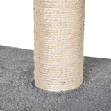 easycomfort easycomfort albero tiragraffi accessoriato con cuccia lettino sospeso e 2 pedane in peluche grigio