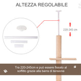 easycomfort easycomfort tiragraffi a soffitto multilivello 210 240cm con corde in juta giallo