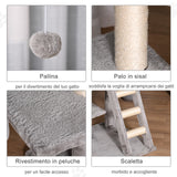 easycomfort easycomfort tiragraffi multilivello per gatti cuccia e corde in sisal grigio chiaro