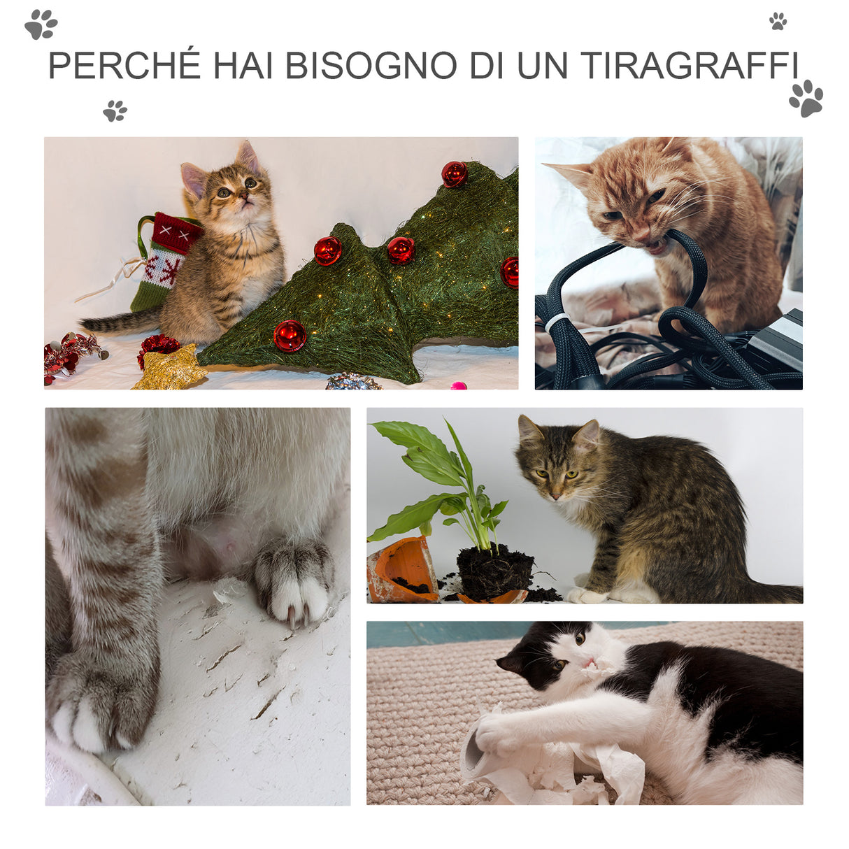 easycomfort easycomfort tiragraffi multilivello per gatti cuccia e corde in sisal grigio chiaro