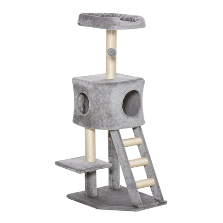easycomfort easycomfort tiragraffi multilivello per gatti cuccia e corde in sisal grigio chiaro