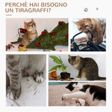 easycomfort easycomfort albero tiragraffi per gatti con casetta lettino e pali in sisal 40x40x104cm grigio
