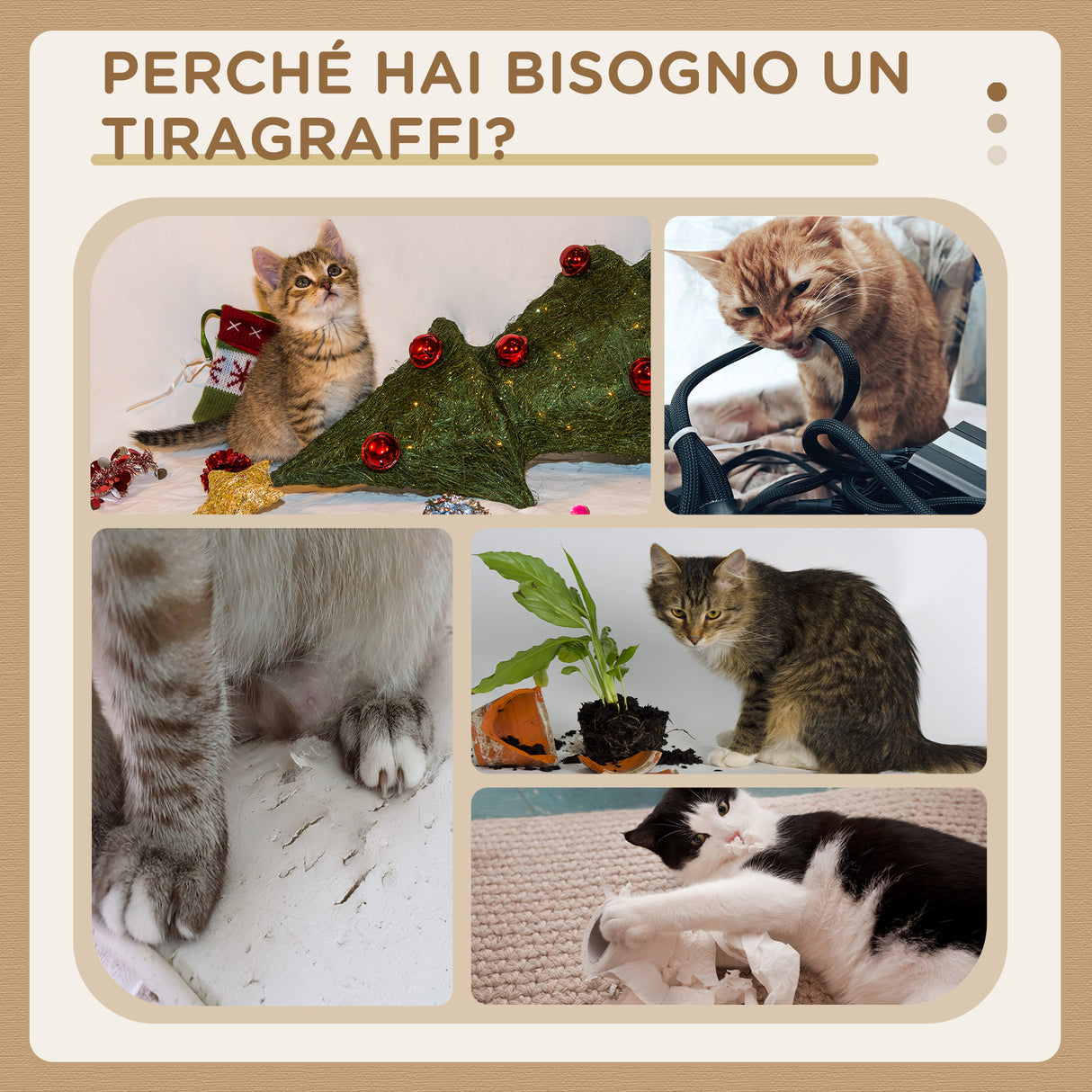 easycomfort easycomfort albero tiragraffi per gatti con lettino amaca casetta e pali in sisal 60x40x83cm grigio