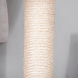 easycomfort easycomfort albero tiragraffi per gatti con lettino amaca casetta e pali in sisal 60x40x83cm grigio