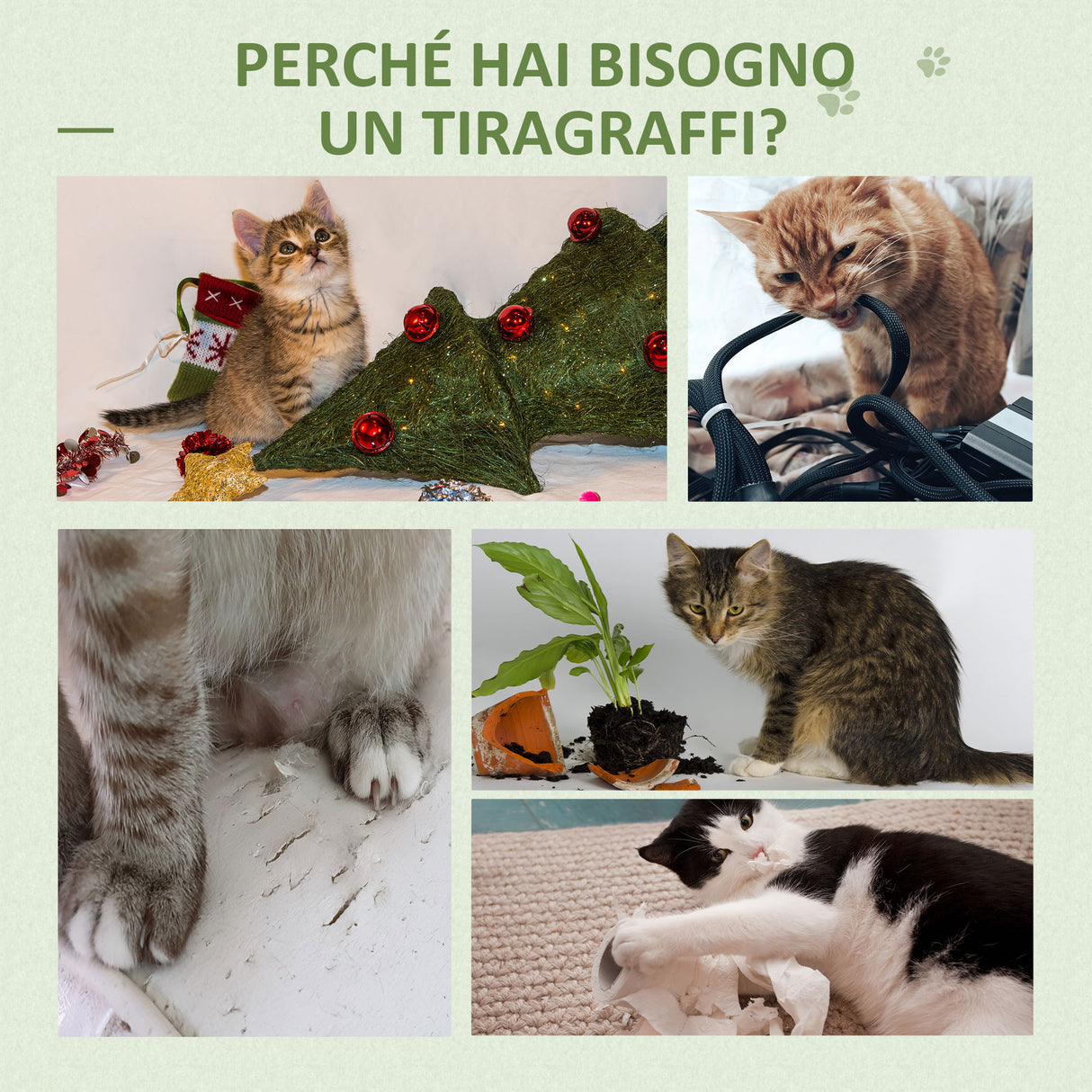 easycomfort easycomfort albero tiragraffi per gatti fino 4 5kg a forma di cactus con palline e cuccia 60x35x78cm verde