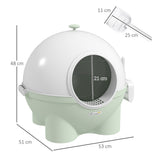 easycomfort easycomfort lettiera per gatti 4kg max con paletta in pp e pc 53x51x48cm bianca e verde
