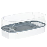 easycomfort vasca per tartarughe multifunzione con tubo e pompa d acqua 62x31x 21cm bianca