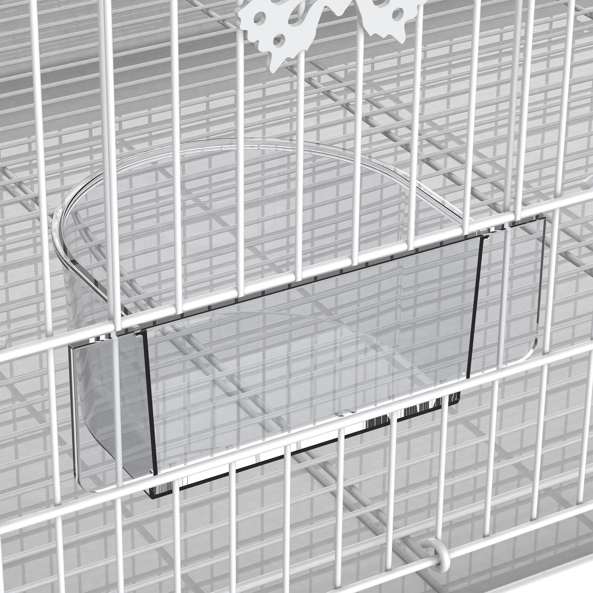 easycomfort easycomfort gabbia per uccelli in metallo con posatoi ciotole per cibo e maniglia 60x41x41cm