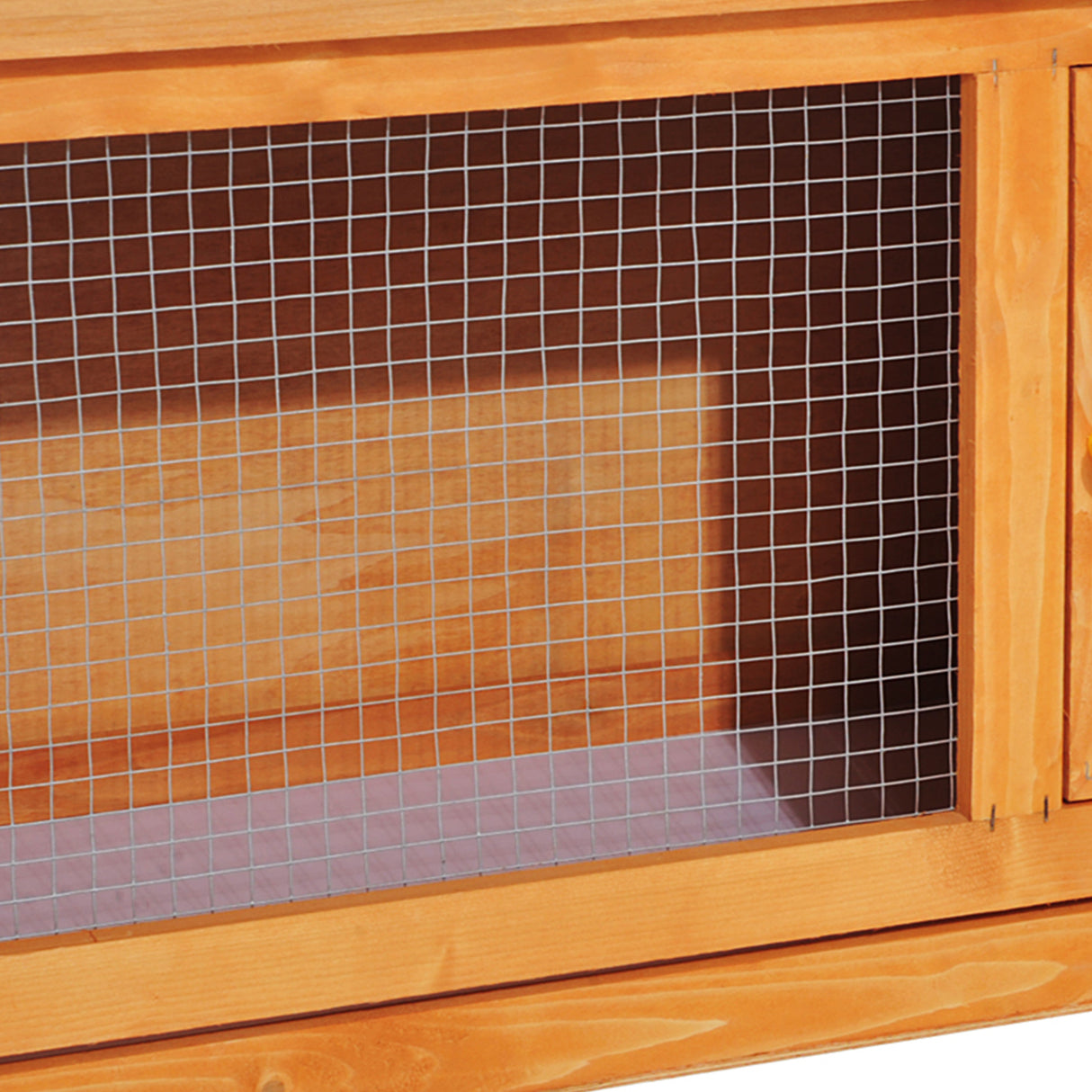 easycomfort easycomfort gabbia per conigli conigliera da esterno in legno di abete 90x45x65cm