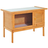 easycomfort easycomfort gabbia per conigli conigliera da esterno in legno di abete 90x45x65cm