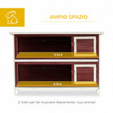 easycomfort easycomfort conigliera da esterno in legno gabbia per conigli impermeabile