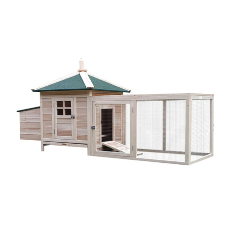 easycomfort easycomfort pollaio in legno per galline prefabbricato da giardino 196x76x97cm