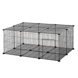 easycomfort easycomfort gabbia per conigli e piccoli animali 22 pannelli modulabili in metallo