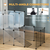easycomfort easycomfort recinto modulare per conigli e animali di piccole dimensioni 27 pannelli acciaio e resina nero