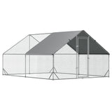 easycomfort easycomfort pollaio da giardino con telaio zincato copertura impermeabile e rete esagonale 3x4x2 m argento