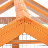 easycomfort easycomfort gabbia per galline in legno con porte multiple e rete in metallo 140x88 5x106cm arancione