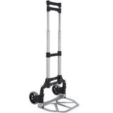 easycomfort easycomfort carrello portapacchi pieghevole max 70kg con maniglie telescopiche e altezza regolabile 41x38 7x100 cm argento
