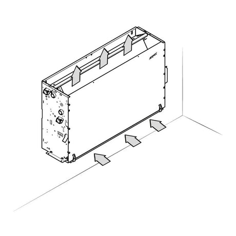 aermec ventilconvettore fan coil da incasso aermec fcz p 250 installazione verticale orizzontale batteria principale maggiorata senza comando
