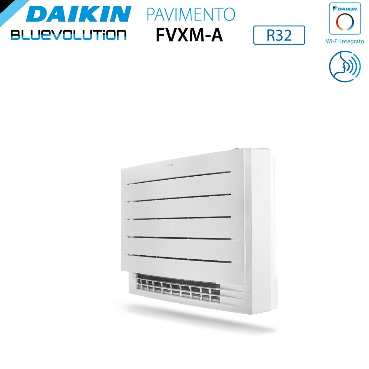 Daikin Bluevolution Perfera Bodenmontiertes Innengerät 18000 Btu FVXM50A R-32, integrierte Wi-Fi-Infrarot-Fernbedienung im Lieferumfang enthalten