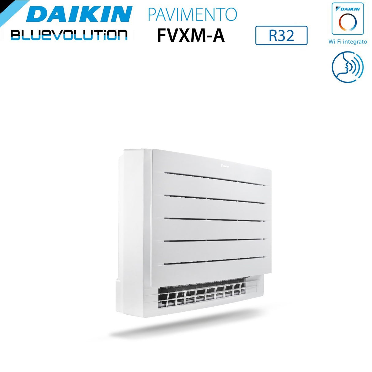 Daikin Bluevolution Perfera Bodenmontiertes Innengerät 18000 Btu FVXM50A R-32, integrierte Wi-Fi-Infrarot-Fernbedienung im Lieferumfang enthalten