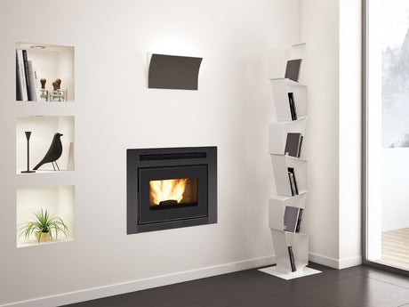 inserto camino a pellet ventilato la nordica modello comfort idro l80 19 kw
