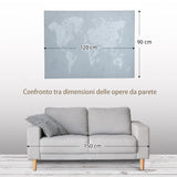 easycomfort easycomfort stampa su tela in legno di pino 120x90cm per casa e ufficio grigia e bianca