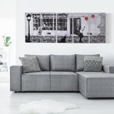 easycomfort easycomfort stampa su tela 80x40cm con bambina 5 pezzi in legno di pino per casa e ufficio