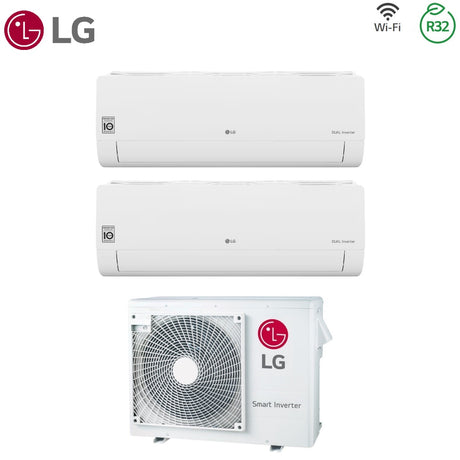 climatizzatore condizionatore lg dual split 9_12 inverter libero plus 9000_12000 con mu2r17 r 32