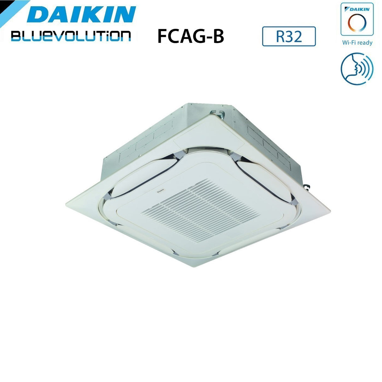 unita interna a cassetta daikin bluevolution round flow 12000 btu fcag35b r 32 wi fi optional con griglia standard inclusa 9251