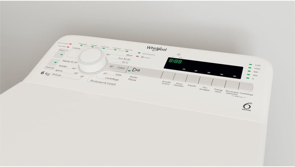 whirlpool lavatrice a carico dallalto whirlpool 6 kg 1200 giri classe c a90xl40xp60 tecnologia 6 senso ean 8003437051623