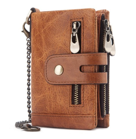 Vintage brown leather women's wallet purse