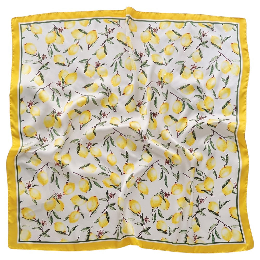 Foulard Soie Femme Imprimé Citrons