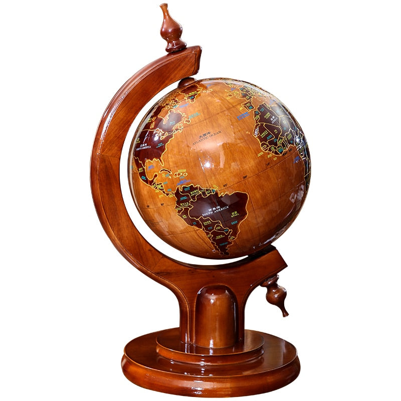 Antique Wooden Globe