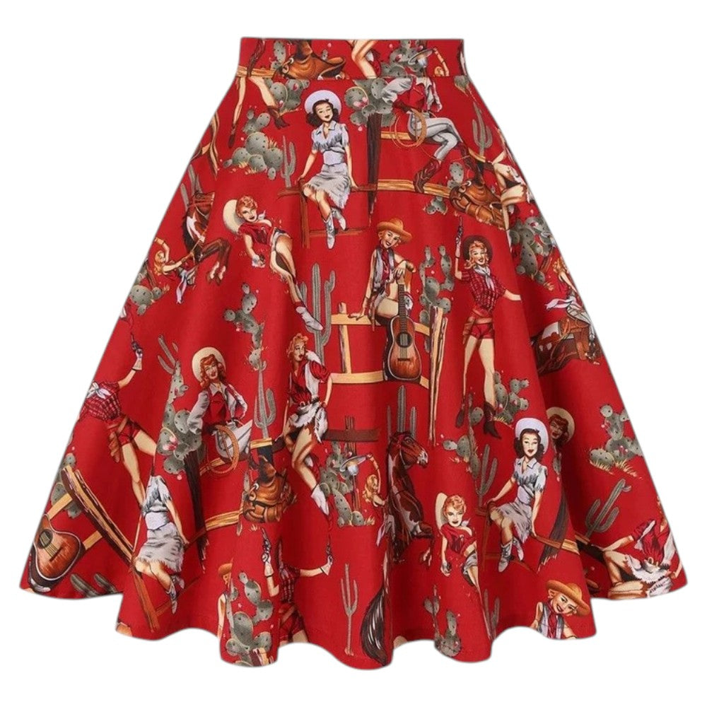 Retro Red Vintage Skirt 