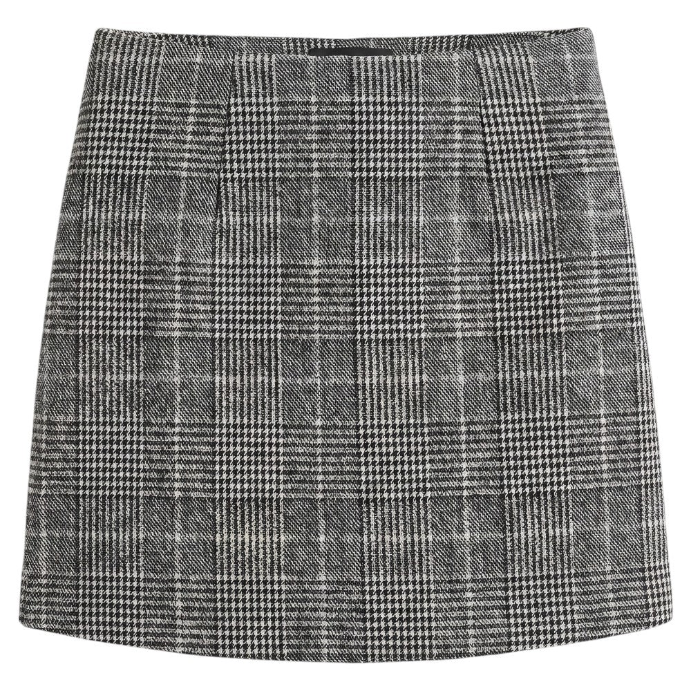 Vintage Plaid Short Pencil Skirt