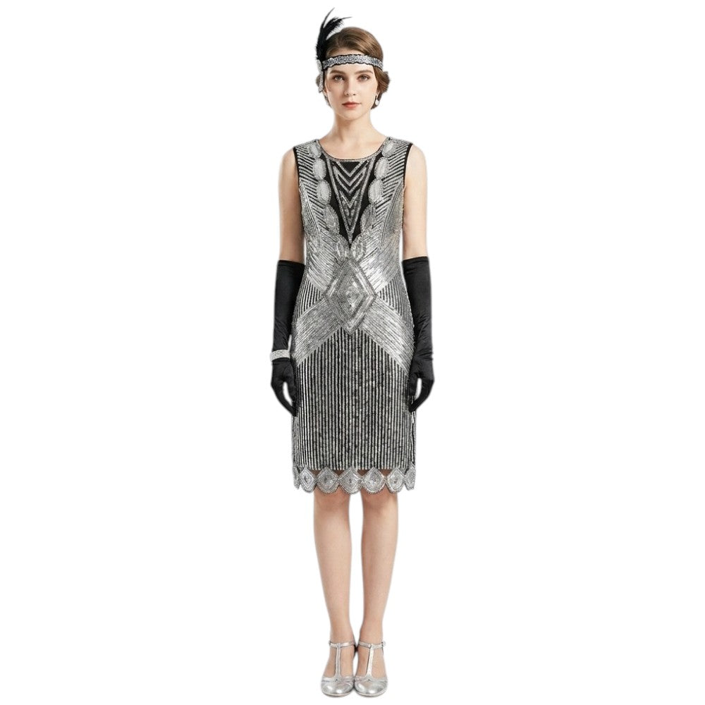 Short Silver Gatsby Dress