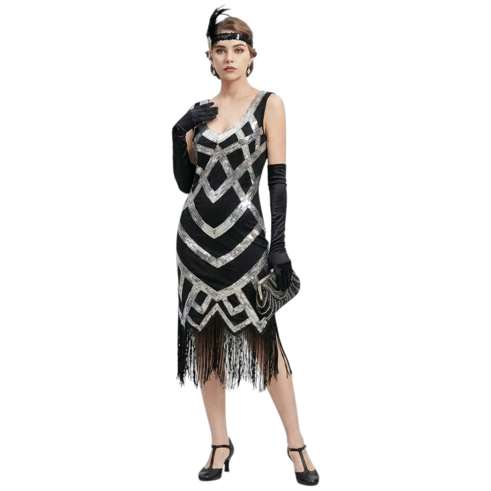 Vintage Silver 20s Dress