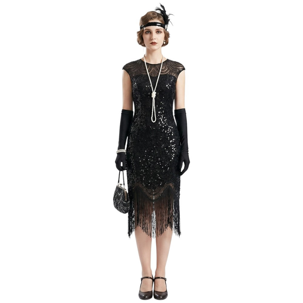 Vintage Beaded Evening Dress