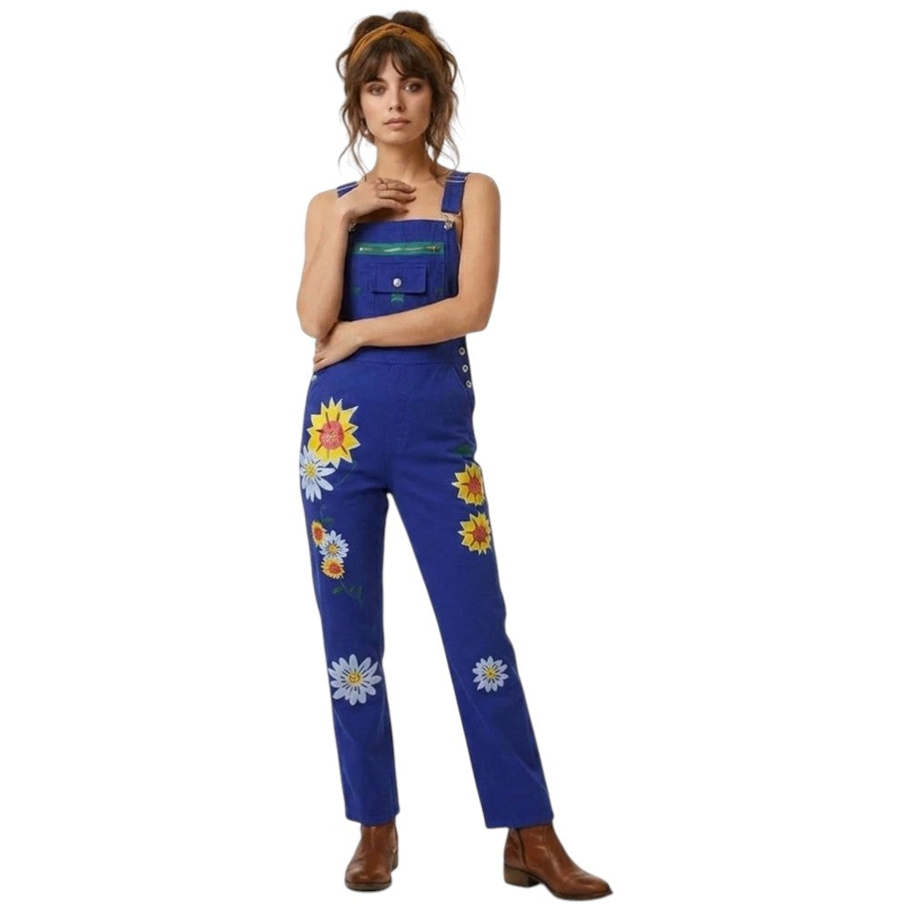 Salopette Jean Boho Florale