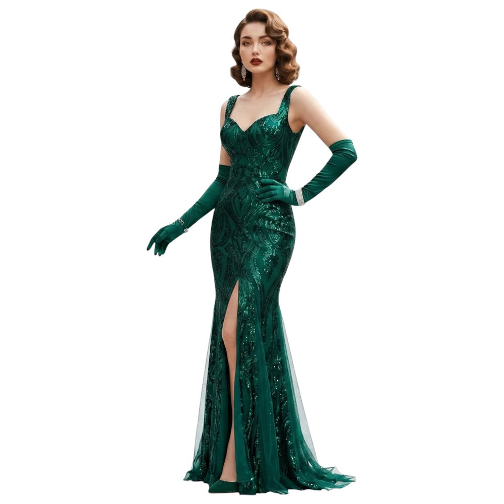 Gold Sequin Gatsby Dress
