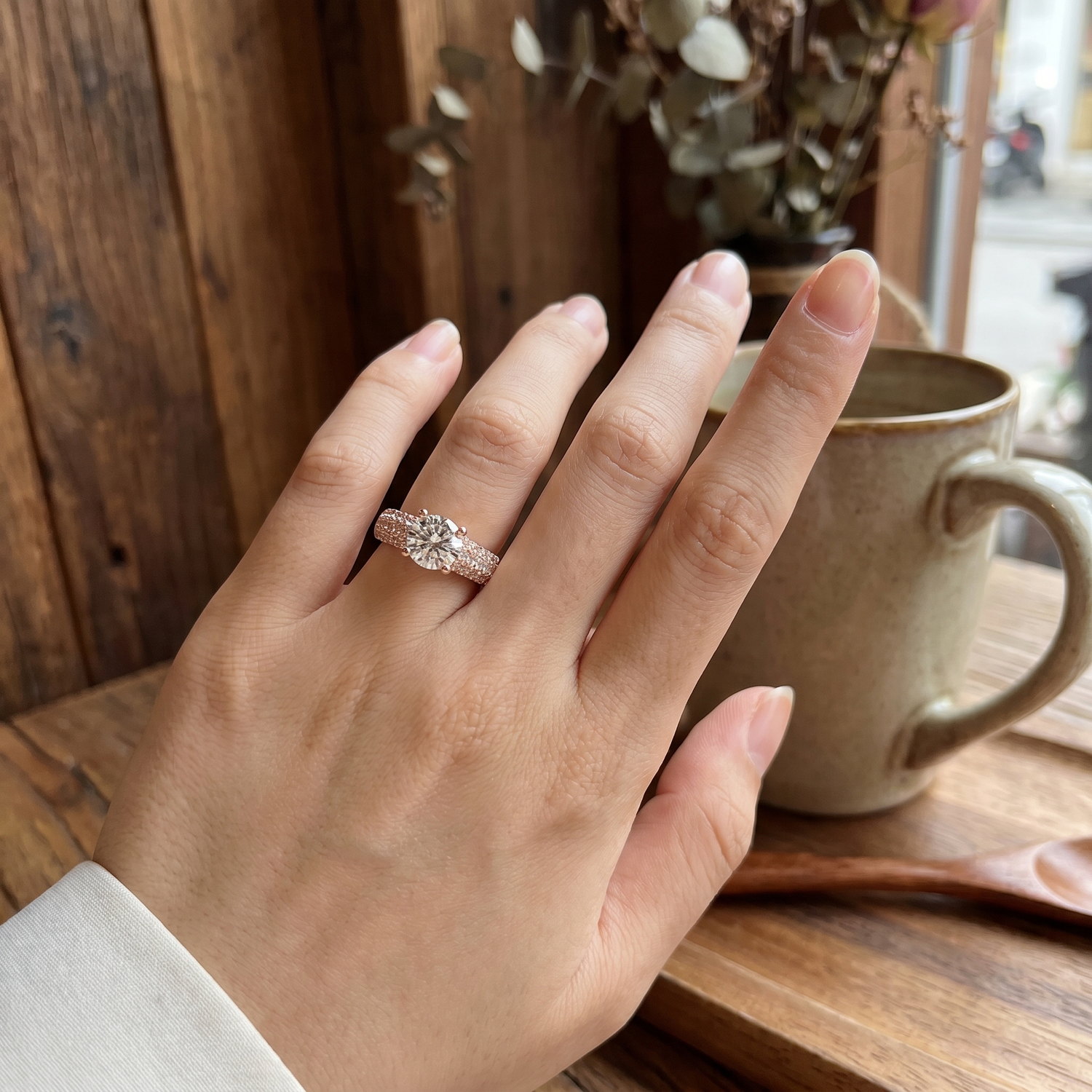 Vintage Rose Gold Engagement Ring